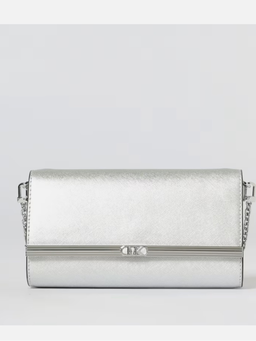 Michael Kors Mona Laminated Saffiano Leather Clutch small